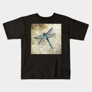 Dragonfly Teal Vintage Graphic Art Journals & Gifts Insect Gift Kids T-Shirt